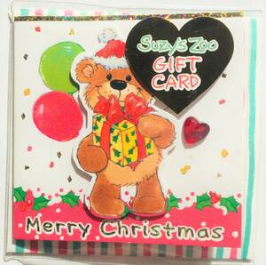 新品&即決 スージーズー キャラクター ミニ クリスマス カード/Suzy's Zoo Gift Card/Merry Christmas/ブーフ&ウィッツィー ハグ/送料84円