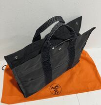 HERMES ★ ほぼ 新品 エルメス バッグ　エールライン トート バッグ MM ハンド バック グレー_画像2