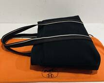 HERMES ★ 極上美品 エルメス バッグ　黒 トロカホリゾンタル トート バック レザー ブラック _画像6