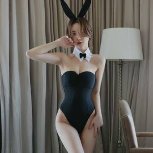 vYM295 super sexy Ran Jerry bunny girl pad attaching body suit [ Leotard * Katyusha 3 point set ] costume play clothes 