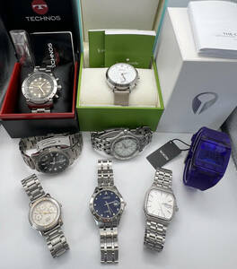 腕時計 まとめ売り 8点 SEIKO CASIO TECHNOS kate spade LANCEL PARIS NIXON LANCETTI ソーラー クォーツ レディース/メンズ腕時計