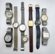 腕時計 まとめ売り 9点 ジャンク品 SEIKO CITIZEN GUCCI RADO TECHNOS他 メンズ腕時計 _画像8