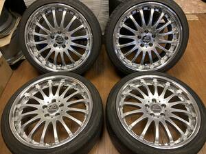 ◆カールソン 1/16 RSR BE 19インチ◆8.5J+40 5H114.3◆C1S+RV02 225/40R19◆オデッセイ マークX クラウン CX3 カムリ 等◆