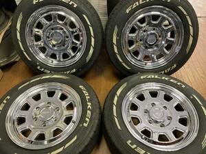 【G.W直前SALE!】◆希少メッキ◆5ZIGEN KOMA コマ 16インチ◆7J+37 6H139.7◆ファルケン W11 215/65R16 2023年製 200ハイエース キャラバン