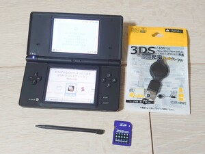 Nintendo DSi ブラック 充電ケーブル タッチペン ダウンロードソフト ゼルダの伝説 4つの剣 25th マリオVSドンキーコング MR.BRAIN ZONE