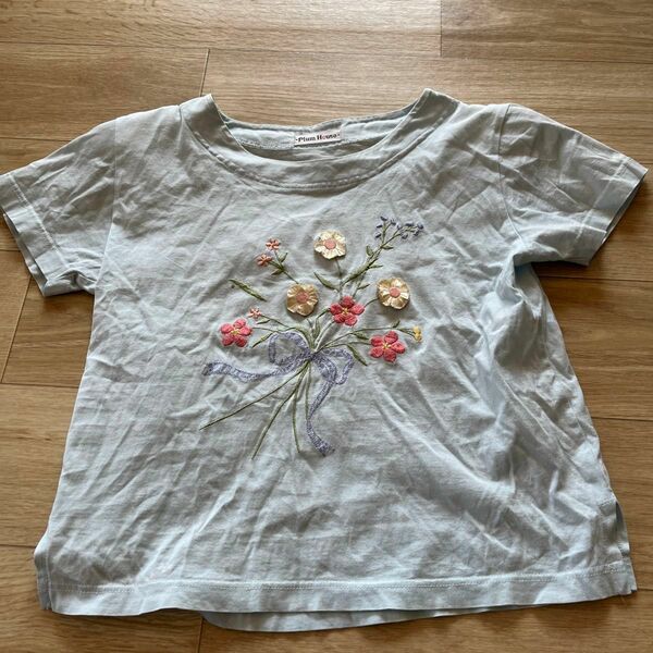 Tシャツ　花　刺繍　レディース　Plum House レディース