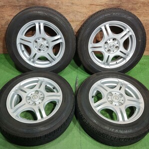 175/65R14 DUNLOP EC202【2019年】(NISSAN 純正) 14X5.5JJ ET40 4H/100 4本セット！ノート、キューブ等にの画像1