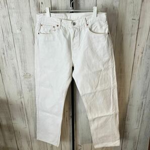 極美品 90s USA製 Levi's リーバイス 501 ホワイト W34L30の画像1