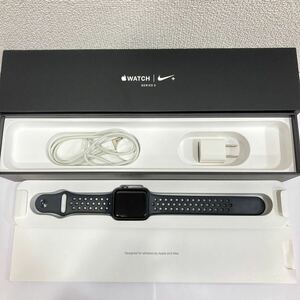 1円〜 動作品 Apple Watch アップルウォッチ Series3 Nike 42mm GPSモデル A1859 MQL42J/A 付属品付き