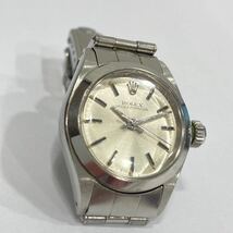 稼働品 ROLEX ロレックス オイスターパーペチュアル 6618 オートマ 自動巻き シルバー レディース 腕時計 保証書付き_画像3