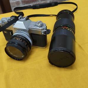 17305/17306 Canon FTb QL 50mm 1:1.4 FD カメラ キャノン ブラック シルバー動作未確認＋Osawa 1:5 85-300mm レンズ付きの画像1
