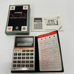 CASIO カシオ計算株式会社 カード機能付き ゲーム 計算機 SL-831 電卓 ミニ 小さい レトロ ビンテージ 　 菅X-13