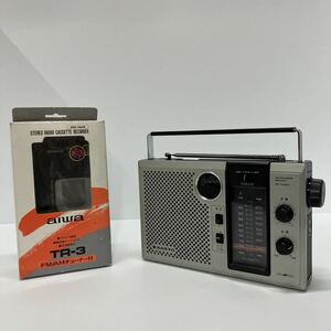 aiwa アイワ ポータブルカセットレコーダー TR-3/SANYO 三洋電機 RP6260 FM/AM 2バンドラジオ 2点セット レトロ 菅X-66