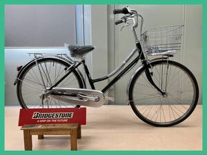 【未使用】ブリヂストン 自転車 シティサイクル デラックス L型 PX クリスタルブラック 26インチ 2022年モデル L6LT2【新品】管－①