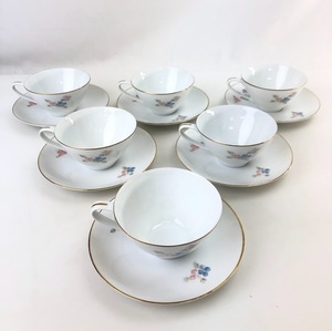 【1円出品】NORITAKE ノリタケ カップ＆ソーサ― セット ティーカップ 食器 洋食器 陶器 茶器 計6客