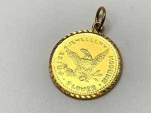 Бесплатная доставка] K18 (пятница 18) Призовые украшения современная цветочная монета Top Gold Coin весит 5,2 г магазина желтого золота.
