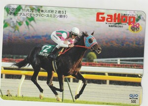 Gallop（週刊ギャロップ） QUOカード 東スポ杯２歳Ｓ サダムパテック（Ｃ・スミヨン騎手）