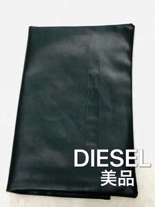 ディーゼル DIESEL ロゴ 保存袋 バッグ 黒　ブラック レザー　美品