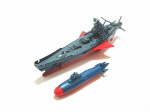 XB220◇野村トーイ 1/1300 ダイキャスト 宇宙戦艦ヤマト 合体DX 宇宙空母ブルーノア 潜水艦シイラ // 計2点 // T.N 昭和レトロ / 現状渡し