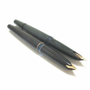 XB336◇モンブラン No.22 No.32 吸入式万年筆 ペン先585 ブラック グリーン / 計2点 / MONTBLANC 筆記用具 文房具 事務用品 アンティーク /の画像2