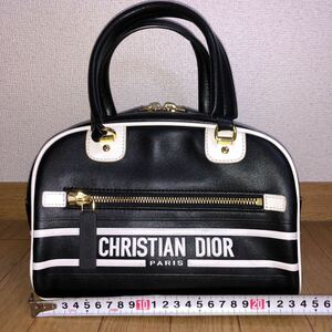 クリスチャン ディオール Vibe ミニボウリングバッグ　ブラック ハンドバッグ レザー Christian Dior