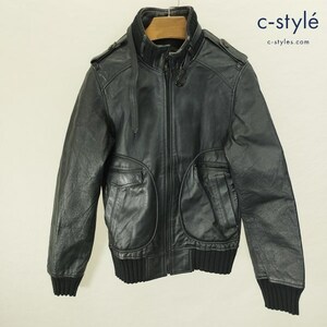 N042 [人気] HYSTERIC GLAMOUR ヒステリックグラマー シングルライダースジャケット F ブラック 2LB-6490 レディース | N★