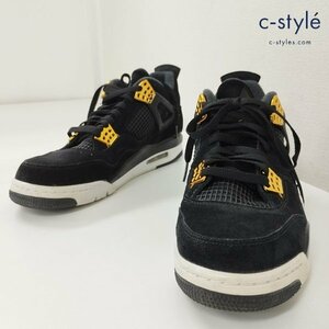 E394b [人気] NIKE ナイキ AIR JORDAN 4 RETRO ROYALTY スニーカー 28cm ブラック 308497-032 | シューズ N