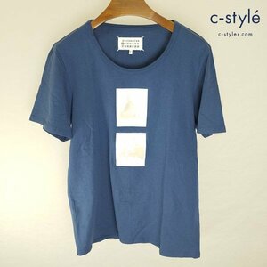 N294a [春夏][人気] Maison Martin Margiela メゾンマルタンマルジェラ Tシャツ 46 ブルー 半袖 JEAN ROLAND | トップス N