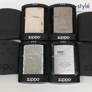 B591a [セット] ZIPPO ジッポー オイルライター 無地 文字 ひし形ロゴ 喫煙具 煙草 タバコ 計4点 | その他 K