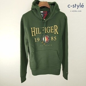 N152 [未使用品] TOMMYHILFIGER トミーヒルフィガー アイコンクレストフーディー M グリーン パーカー オーガニックコットン | G★