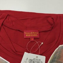 E516a [未使用品] Vivienne Westwood ヴィヴィアンウエストウッド Tシャツ Red label 2 レッド 357-01-36043 猫 ネコ | トップス G_画像3