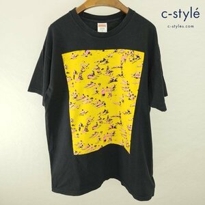 N457b [春夏][人気] Supreme シュプリーム Beach Tee XL ブラック 16SS Tシャツ 半袖 アメリカ製 コットン | トップス D