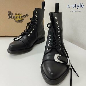 E611b [人気] Dr. Martens ドクターマーチン ブーツ ULIMA UK6 ブラック レザー レースアップ | シューズ G