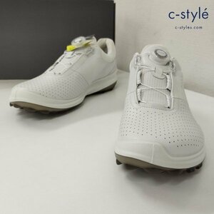 E605b [人気] ECCO エコー Biom Hybrid 3 ゴルフシューズ EU41 ホワイト 155854 スニーカー | G