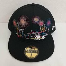 N704b [未使用品] NEWERA ニューエラ キャップ ワークキャップ 8 63.5cm ブラック ホワイト スニーカー 渋谷 計3点 | ファッション小物 G_画像2