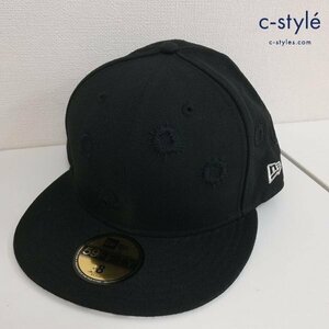 N695a [未使用品] NEWERA ニューエラ キャップ 北斗の拳 7つの傷 8 63.5cm ブラック 59FIFTY N0012170-134 | ファッション小物 G