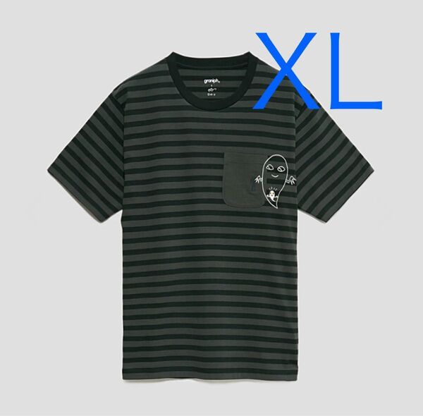グラニフ せなけいこ おばけのてんぷら ボーダーTシャツ XL