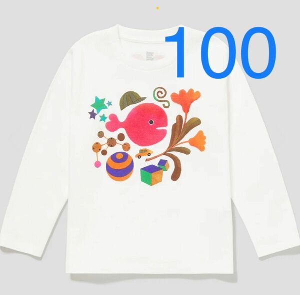 グラニフ　きんぎょがにげたカバー　キッズ長袖Tシャツ　100