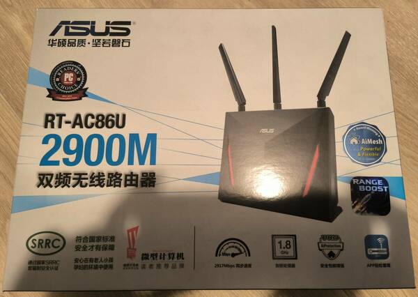 ASUS RT-AC86U デュアルバンド ゲーミング Wi-Fi 無線ルーター ( 11ac / 2167+750Mbps / AiMesh )