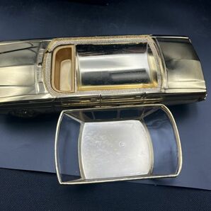NISSAN PRESIDENT 日産 プレジデント シガーケース シガレットケース オルゴール 金属製 灰皿 金メッキ 箱ありの画像5