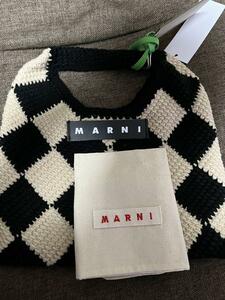 新品マルニ◆スモールニットバッグ MARNI MARKET DIAMOND◆黒 