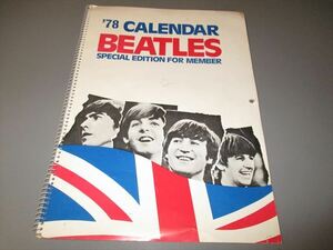 BEATLES CALENDAR 1978 year The * Beatles size length 36X width 26cm see opening 
