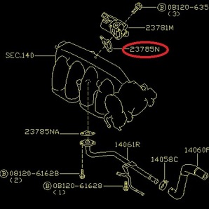 【送料無料+当日出荷可能】S15 シルビア AACバルブガスケット 23785-2J200 SR20DET SR20DE AACバルブ ISCV ISCバルブの画像2