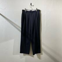 vintage euro black wool slacks pants ヨーロッパ古着 ビンテージ スラックス ウールスラックス ブラックスラックス 80s 90s_画像1