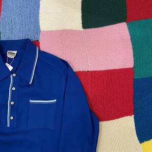 vintage euro banlon polo shirt ヨーロッパ古着 イタリア製 ビンテージ バンロン ポロシャツ ポリシャツ 60s 70sの画像2