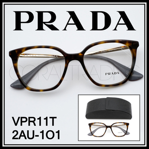 24047★新品本物！PRADA VPR11T 2AU-1O1 べっ甲柄/ゴールド プラダ コンビネーションフレーム 高級メガネフレーム 眼鏡 メンズ レディース