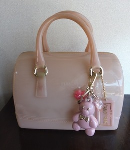 フルラ FURLA キャンディバッグ Candy Bag ピンク ベージュ フルラベアーチャーム 付き 