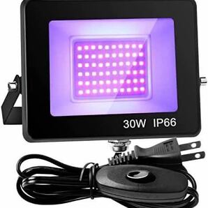 ブラックライト 30W LED投光器 紫外線UVブラックライト 防水IP66 LED 紫外線 投光器 ブラックライト 舞台 水族館の画像1