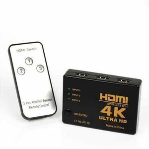 HDMI 切替器 4Kx2K HDMI分配器/3入力1出力 自動・手動切換え