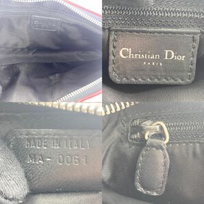 【中古】 Christian Dior ディオール ワンショルダー サドルバッグ モンテーニュクリス 1947 エナメル 黒×赤 23026438MKの画像8